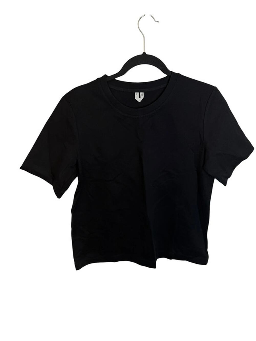 Arket Classic Black Oversized Crewneck Cotton Tee